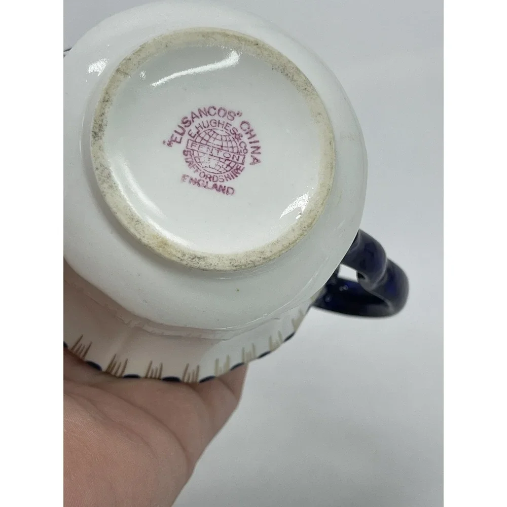 Vintage e Hughes &‎ Co Fenton Creamer Staffordshire Eusancos China England